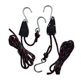 Maxbell Set of 2 Ratchet Kayak Canoe Nylon Tie Downs Heavy Duty Rope Hanger