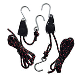 Maxbell Set of 2 Ratchet Kayak Canoe Nylon Tie Downs Heavy Duty Rope Hanger