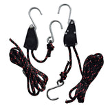 Maxbell Set of 2 Ratchet Kayak Canoe Nylon Tie Downs Heavy Duty Rope Hanger