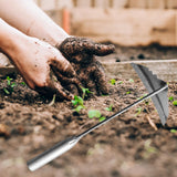 Maxbell Traditional Garden Hoe Sharp Tilling Weeding Lawn Sickle Trapezoid 15cm