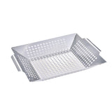 Maxbell Camping Grill Topper BBQ Grilling Pans Non-Stick Barbecue Trays with Handles S Stainless Steel