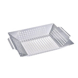 Maxbell Camping Grill Topper BBQ Grilling Pans Non-Stick Barbecue Trays with Handles S Stainless Steel