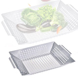 Maxbell Camping Grill Topper BBQ Grilling Pans Non-Stick Barbecue Trays with Handles S Stainless Steel