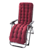 Maxbell Comfortable Polyester Garden Recliner Cushion Thickened Mat Outdoor Indoor Wine Red B