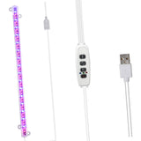 Maxbell LED Plant Grow Light Auto On / Off Timer for Greenhouse Garden Indoor Plants 2-Head Red and Blue Four-button Switch