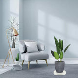 Maxbell Movable Flower Pallet Planter Moving with Invisible Wheels Tray for Indoor White 4 Wheels L