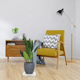 Maxbell Movable Flower Pallet Planter Moving with Invisible Wheels Tray for Indoor White 4 Wheels L