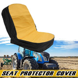 Maxbell Oxford Durable Tractor Seat Cover Riding Lawn Mower Seat Cover Yellow Black