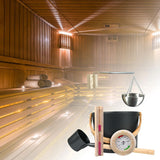 Maxbell Sauna Bucket Kit Wooden and Metal Matching for Bath Bathroom Steam Room