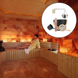 Maxbell Sauna Bucket Kit Wooden and Metal Matching for Bath Bathroom Steam Room