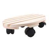 Maxbell Rolling Plant Stand Caddy Pallet Round Flower Pot Trolley Stand With Wheels 25cm