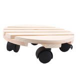 Maxbell Rolling Plant Stand Caddy Pallet Round Flower Pot Trolley Stand With Wheels 25cm