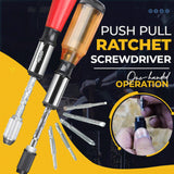 Maxbell Semi-automatic Rotating Screwdriver Hand Push Pull Ratchet  Yellow