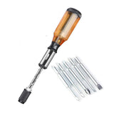 Maxbell Semi-automatic Rotating Screwdriver Hand Push Pull Ratchet  Yellow