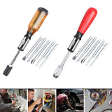 Maxbell Semi-automatic Rotating Screwdriver Hand Push Pull Ratchet  Yellow