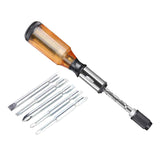Maxbell Semi-automatic Rotating Screwdriver Hand Push Pull Ratchet  Yellow