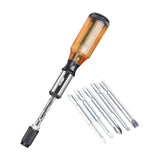 Maxbell Semi-automatic Rotating Screwdriver Hand Push Pull Ratchet  Yellow