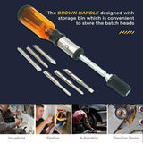 Maxbell Semi-automatic Rotating Screwdriver Hand Push Pull Ratchet  Yellow