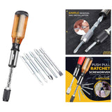 Maxbell Semi-automatic Rotating Screwdriver Hand Push Pull Ratchet  Yellow
