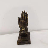 Maxbell Retro Praying Hands Artwork Sculpture Decor Resin Gift 3D for Bedroom Home