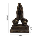 Maxbell Retro Praying Hands Artwork Sculpture Decor Resin Gift 3D for Bedroom Home