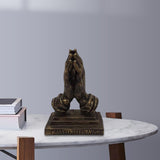 Maxbell Retro Praying Hands Artwork Sculpture Decor Resin Gift 3D for Bedroom Home