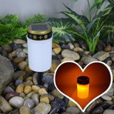 Maxbell Solar Candle Light IP65 Waterproof Memorial Lamp for Garden White Black A