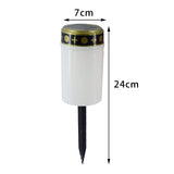Maxbell Solar Candle Light IP65 Waterproof Memorial Lamp for Garden White Black A