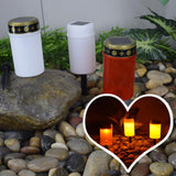 Maxbell Solar Candle Light IP65 Waterproof Memorial Lamp for Garden White Black A