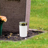 Maxbell Solar Candle Light IP65 Waterproof Memorial Lamp for Garden White Black A