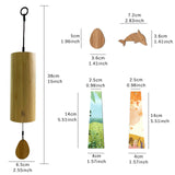 Maxbell Bamboo Wooden Wind Chime Chord Tuned for Outdoor Indoor Ornament G chords