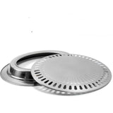 Maxbell Non Stick Barbecue Plate Grill Pan Round for Outdoor Camping Picnic Indoor