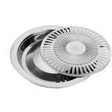 Maxbell Non Stick Barbecue Plate Grill Pan Round for Outdoor Camping Picnic Indoor