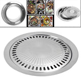 Maxbell Non Stick Barbecue Plate Grill Pan Round for Outdoor Camping Picnic Indoor