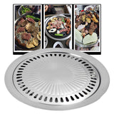 Maxbell Non Stick Barbecue Plate Grill Pan Round for Outdoor Camping Picnic Indoor