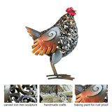 Maxbell Metal Carved Iron Chick Sculpture Garden Statue for Lawn Porch Decorative