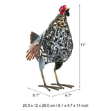 Maxbell Metal Carved Iron Chick Sculpture Garden Statue for Lawn Porch Decorative