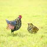 Maxbell Metal Carved Iron Chick Sculpture Garden Statue for Lawn Porch Decorative