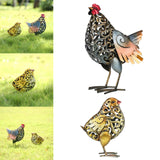 Maxbell Metal Carved Iron Chick Sculpture Garden Statue for Lawn Porch Decorative