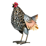 Maxbell Metal Carved Iron Chick Sculpture Garden Statue for Lawn Porch Decorative