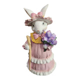 Maxbell Mini Garden Rabbit Statues Photo Props Crafts for Pastoral Patio Decoration F