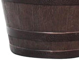 Maxbell Whisky Barrel Garden Planter Resin Rustic Garden Decor Classic 15.5 inch