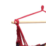 Maxbell Hanging Rope Hammock Chair Swing Seat for Indoor Outdoor Spaces Rainbow