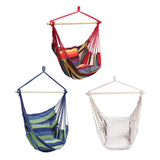 Maxbell Hanging Rope Hammock Chair Swing Seat for Indoor Outdoor Spaces Rainbow