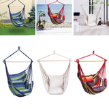 Maxbell Hanging Rope Hammock Chair Swing Seat for Indoor Outdoor Spaces Rainbow