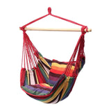 Maxbell Hanging Rope Hammock Chair Swing Seat for Indoor Outdoor Spaces Rainbow