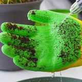 Maxbell Kids Gardening Gloves DIY Painting Gloves Rubber Coated Palm Hand Protection for 2 to 8 Ages B