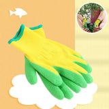 Maxbell Kids Gardening Gloves DIY Painting Gloves Rubber Coated Palm Hand Protection for 2 to 8 Ages B