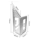 Maxbell Multifunctional Square 45/90/135 Degree Gauge Angle Ruler Measuring Tool