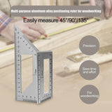 Maxbell Multifunctional Square 45/90/135 Degree Gauge Angle Ruler Measuring Tool
